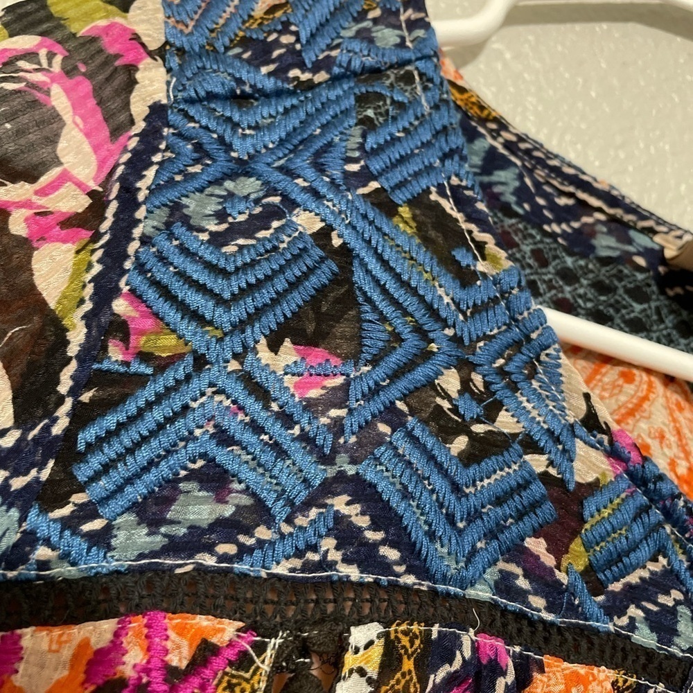 Anthropologie Vanessa Virginia Embroidered Peasant Blouse​​​ - Picture 6 of 11